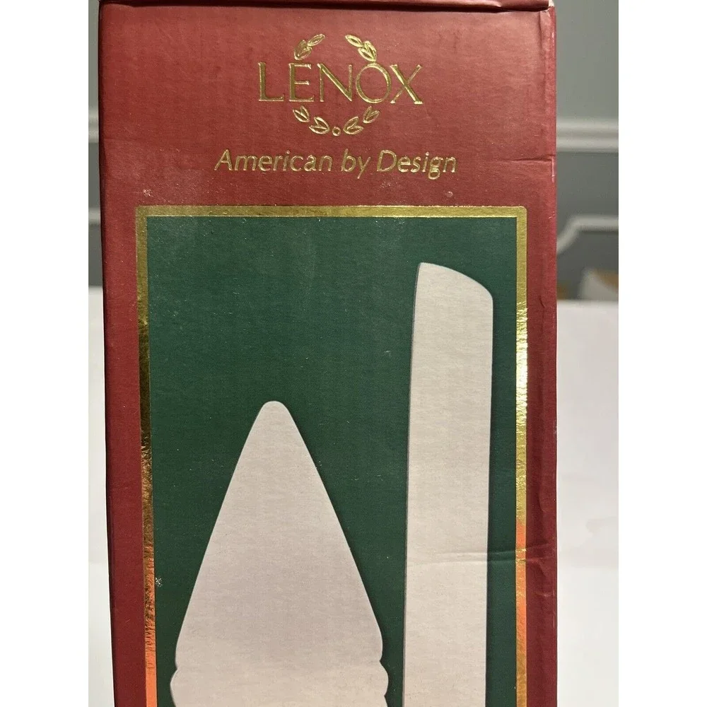 2 Pc Set Lenox Holiday Gatherings Cake Knife + Cake Server Stainless New in Box